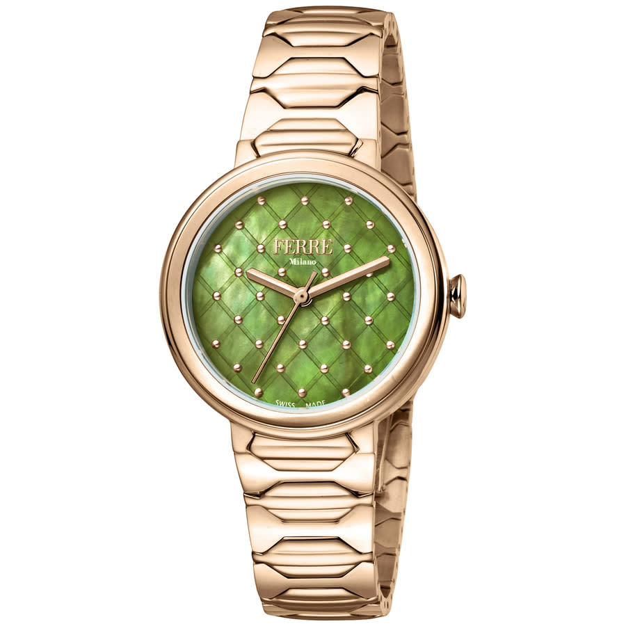 Ferre Milano Classic Quartz Green Dial Ladies Watch FM1L124M0081
