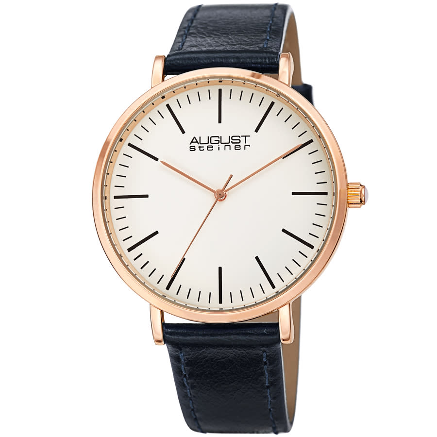 August Steiner Quartz White Dial Mens Watch AS8284RGBU