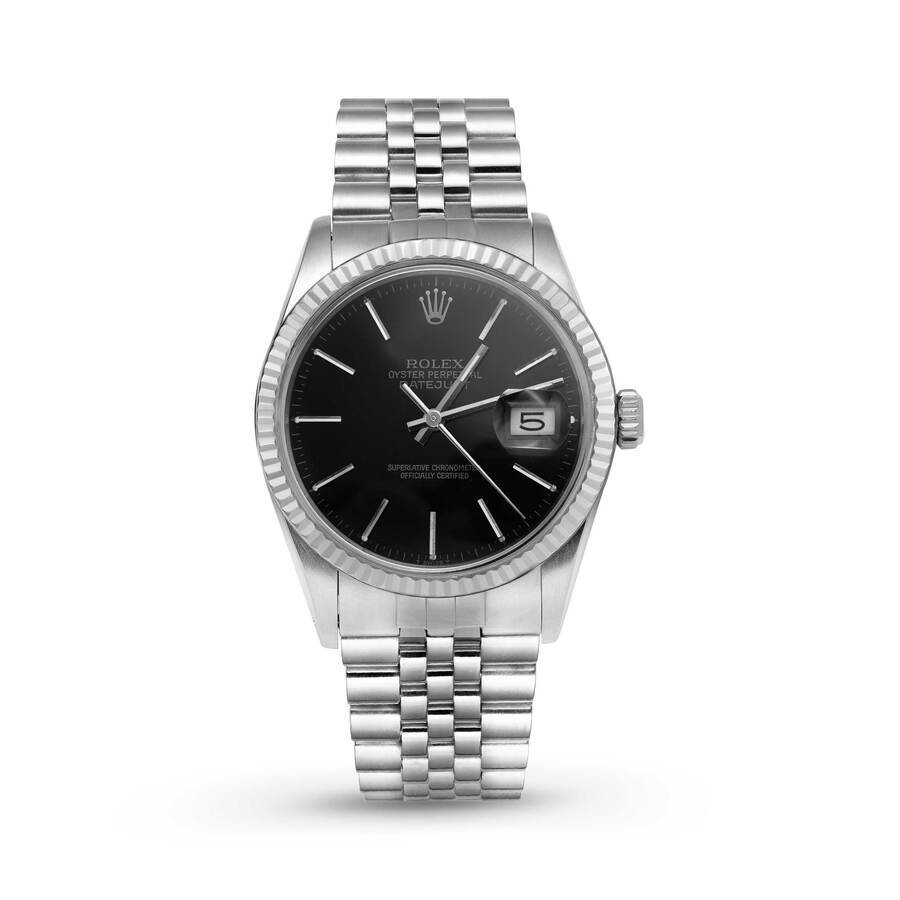 Preowned Rolex Datejust Automatic Chronometer Black Dial Unisex Watch 16014 BKSJ
