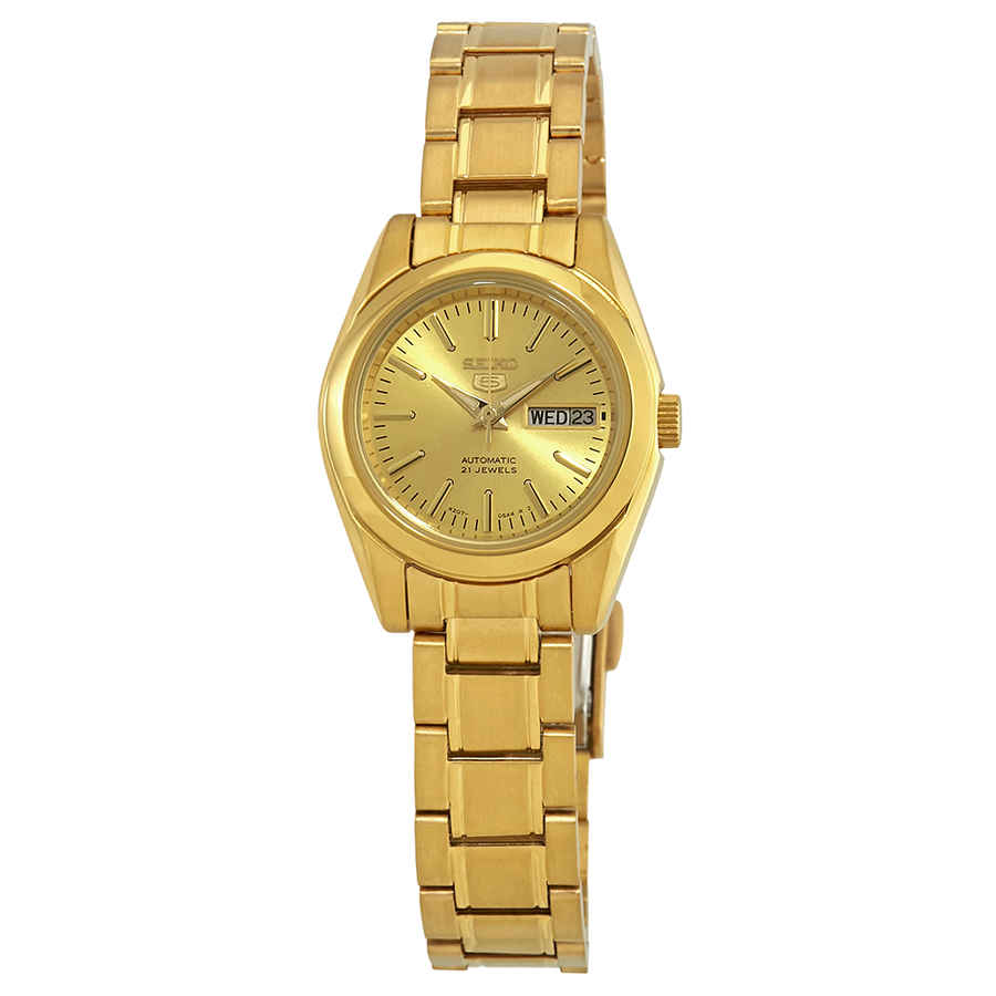 Seiko - Seiko Series 5 Automatic Gold Dial Ladies Watch SYMK20