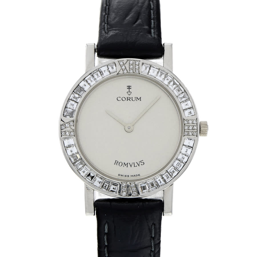Pre-owned Corum Romvlvs Quartz Diamond Silver Dial Ladies Watch 5021179 2625$
