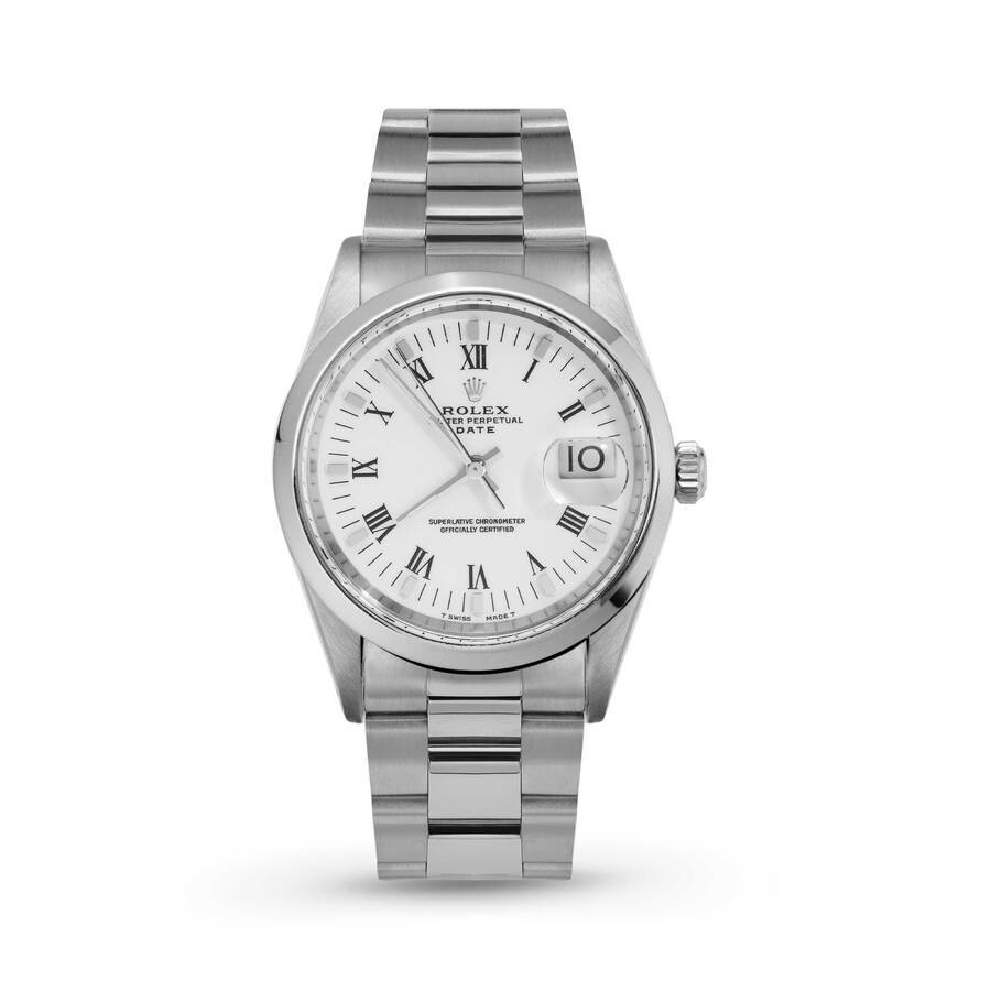Preowned Rolex Date Automatic Chronometer White Dial Ladies Watch 15200 WRO