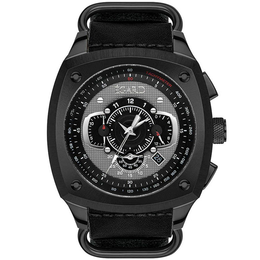 Egard V1-Viking Suri Chronograph Quartz Grey Dial Mens Watch WCH-5083-F0H102