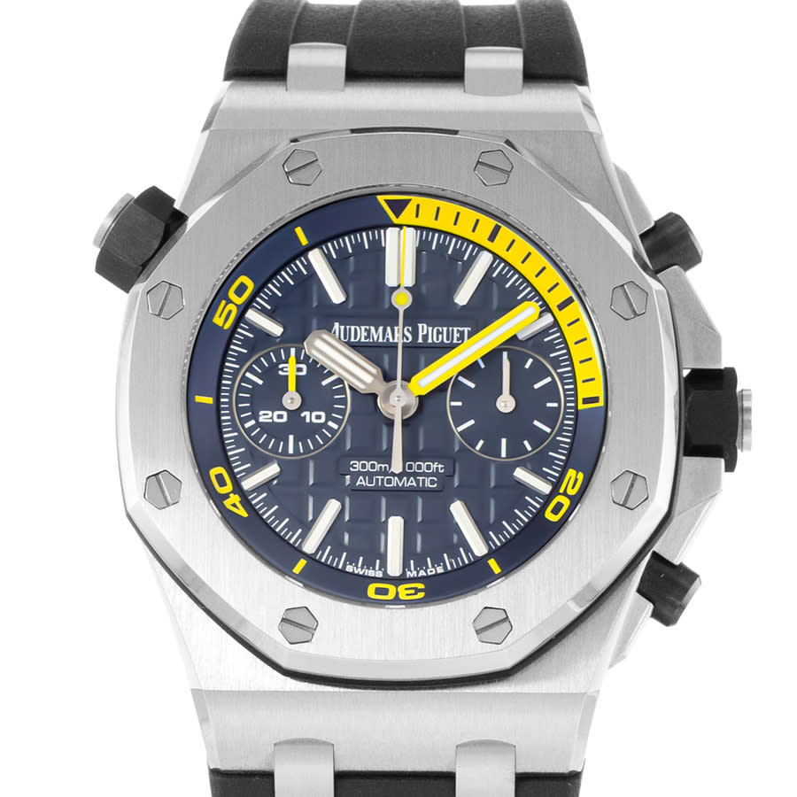 Pre-owned Audemars Piguet Royal Oak Offshore Diver Chronograph Blue Dial Mens Watch 26703STOOA027CA01 26750$