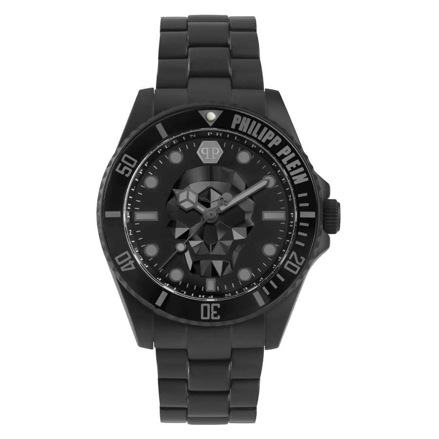 Philipp Plein The Skull Diver Quartz Black Dial Mens Watch PWOAA0922 259$