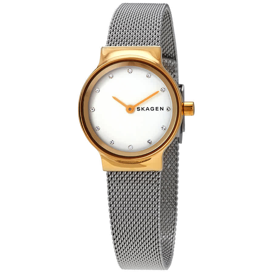 Skagen Freja White Dial Stainless Steel Mesh Ladies Watch SKW2666 81$