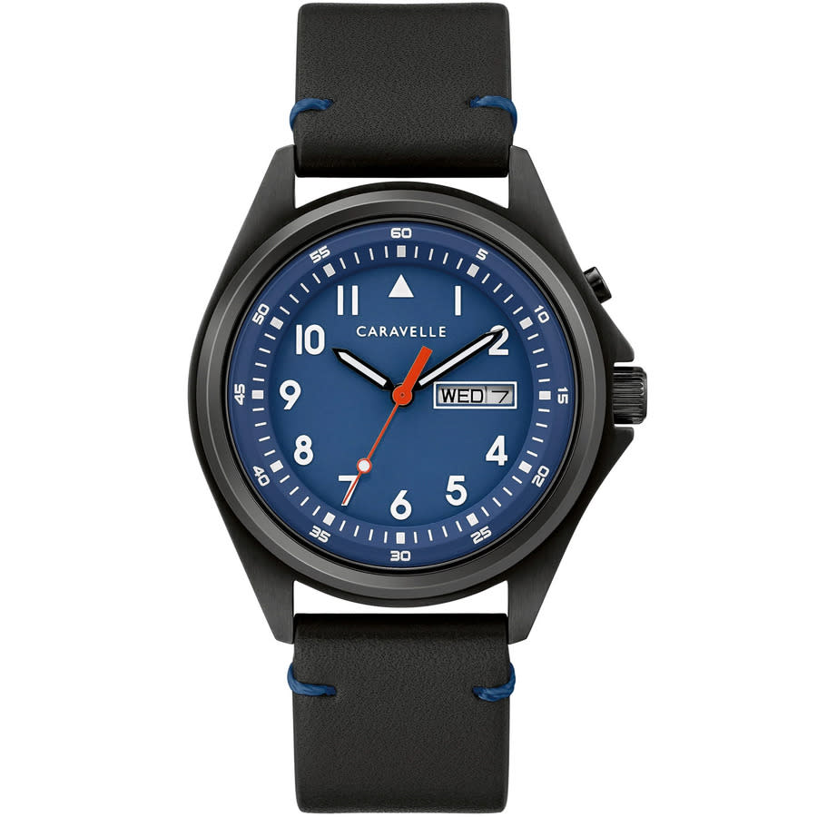Caravelle Classic Quartz Blue Dial Mens Watch 45C118