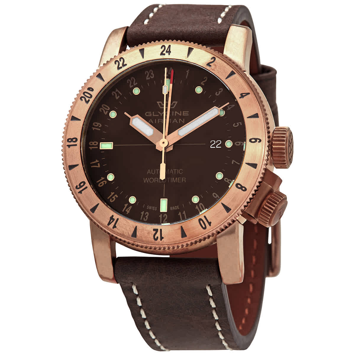 Glycine airman 44 on sale bronze