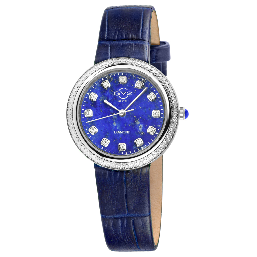 GV2 by Gevril Arezzo Quartz Diamond Blue Dial Ladies Watch 13300 876$