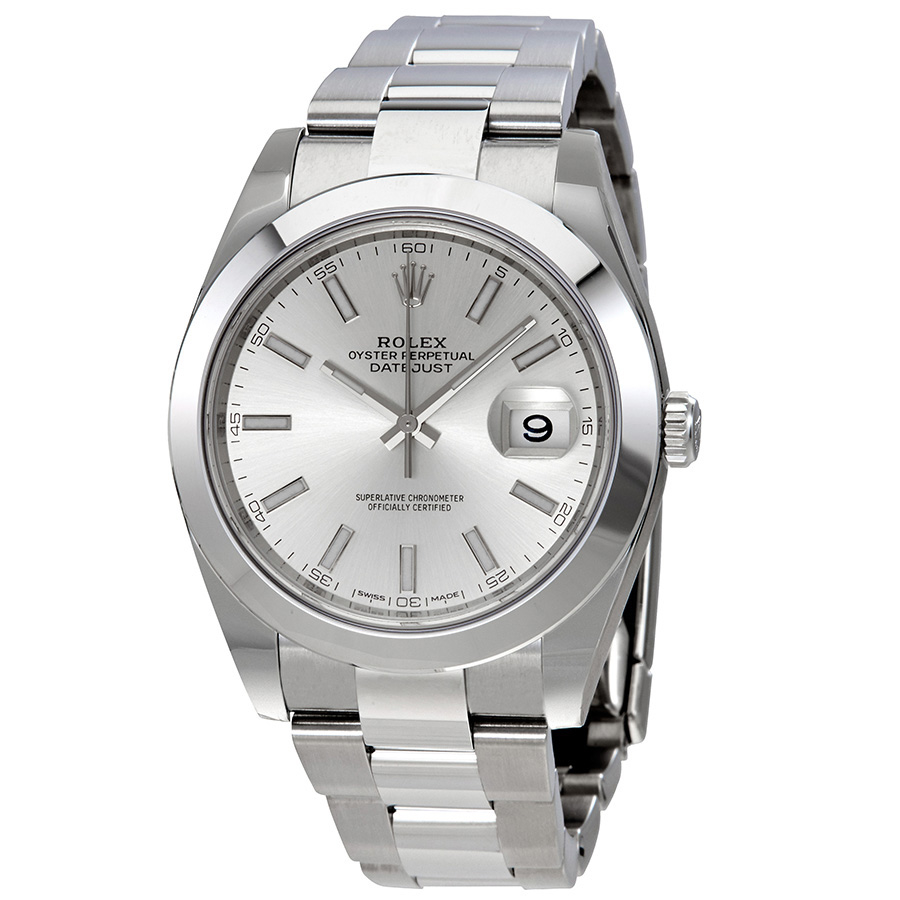 Preowned Rolex Datejust 41 Automatic Silver Dial Mens Watch 126300SSO