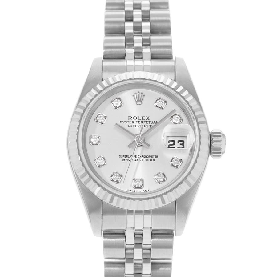 Preowned Rolex Datejust 26 Automatic Chronometer Diamond Silver Dial Ladies Watch 79174 SDJ
