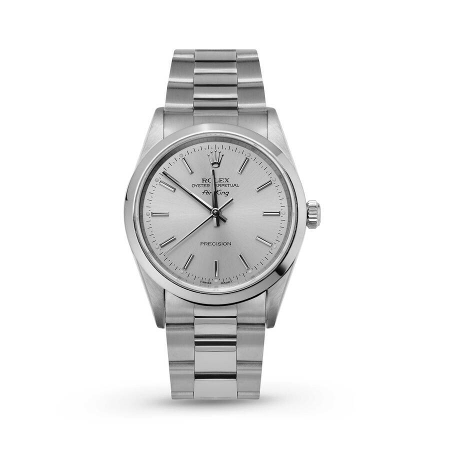 Preowned Rolex Air King Automatic Chronometer Silver Dial Unisex Watch 14000 SSO