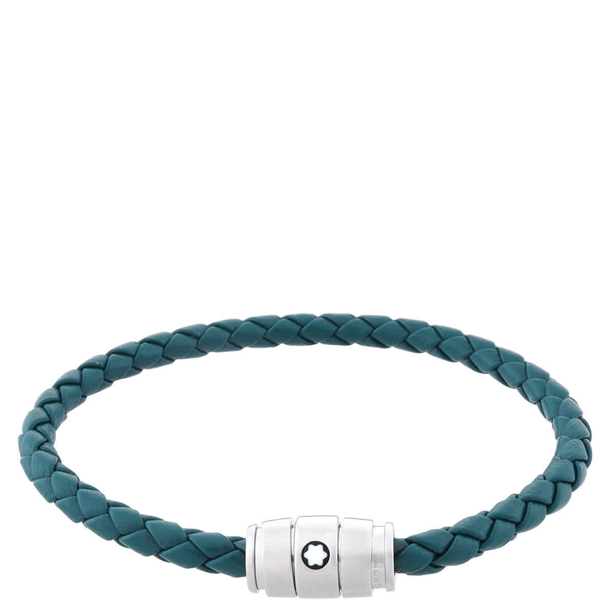 Montblanc Meisterstuck Steel Cyprus Blue Leather Bracelet Size 63 160$