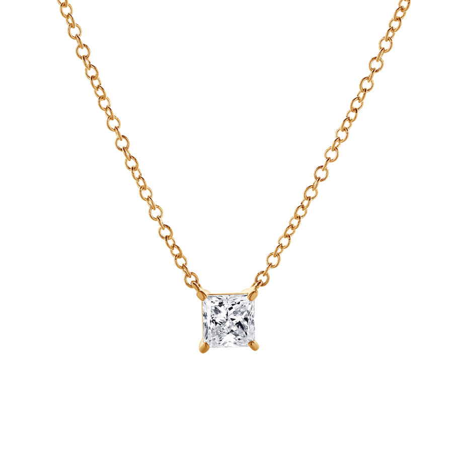 Brilliant Diamond 14KT Yellow Gold 055 Carat Lab Grown Diamond Necklace for Women 700$