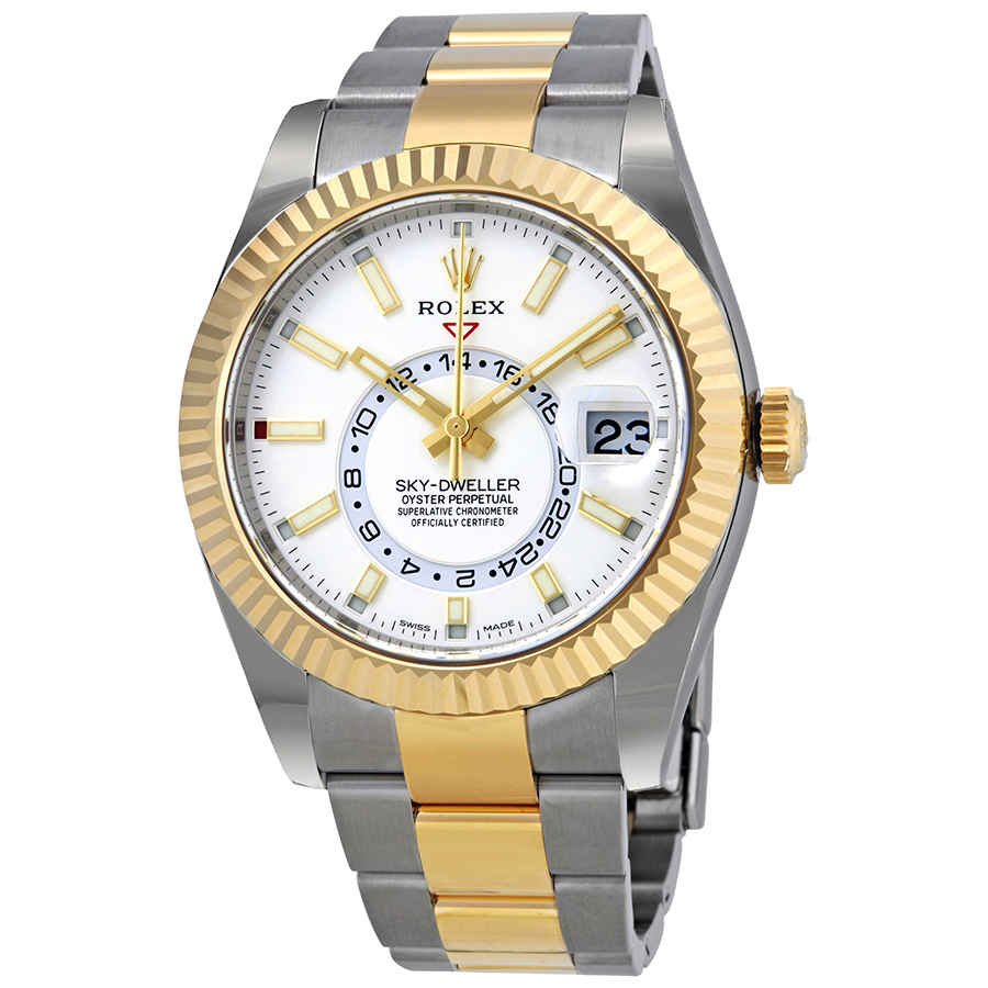 Rolex Oyster Perpetual SkyDweller Automatic Mens Twotone Watch 326933WSO