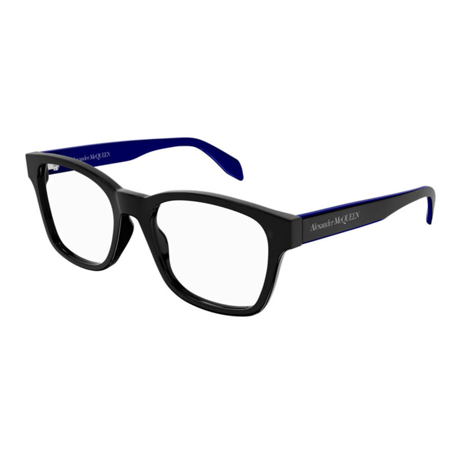 Alexander McQueen AM0307O001 Square-Frame Acetate Eyeglasses — Black