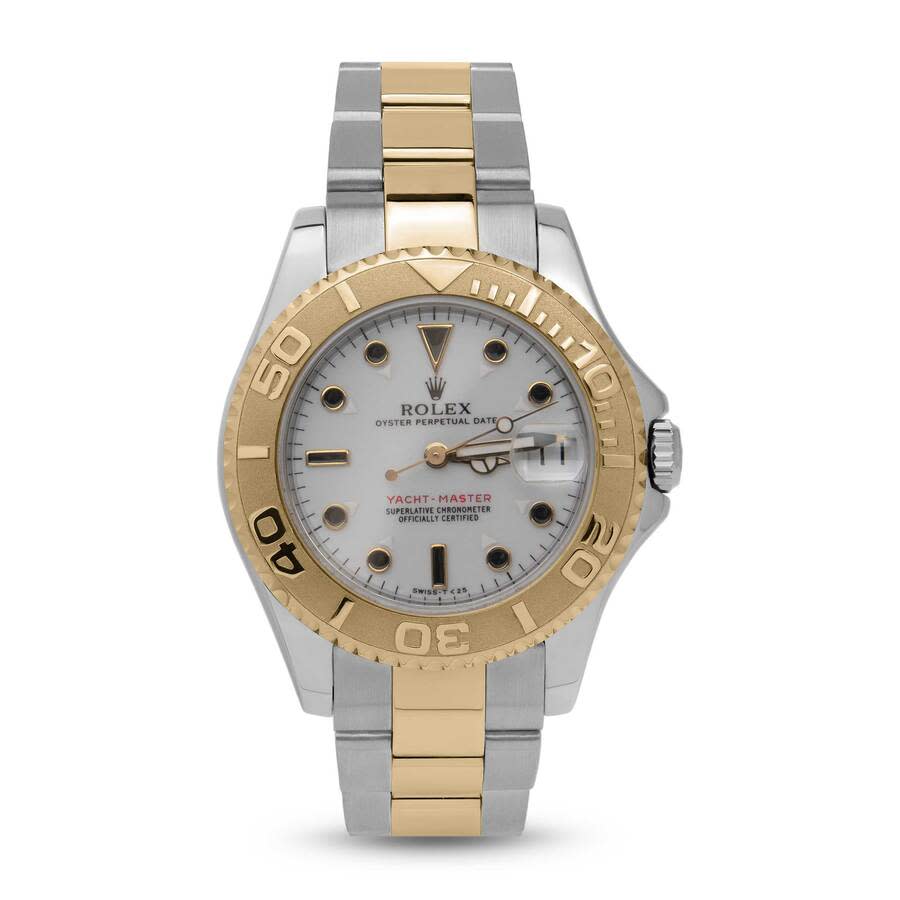 Preowned Rolex YachtMaster Automatic Chronometer White Dial Unisex Watch 68623 WSO