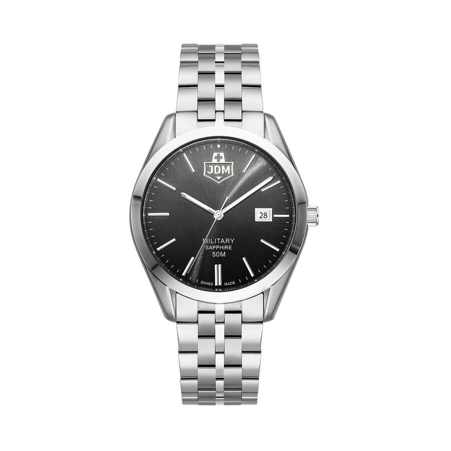 JDM Military Interlaken Gents Black Dial Mens Watch JDM-WG023-03
