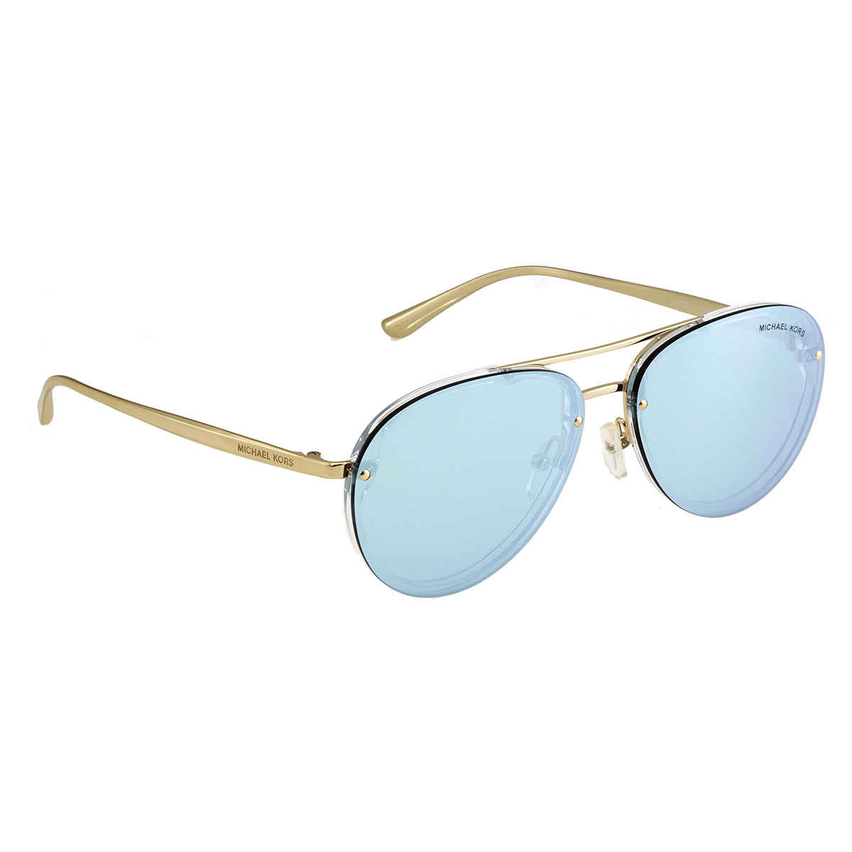 Michael Kors Abilene Powder Blue Mirror Aviator Ladies Sunglasses