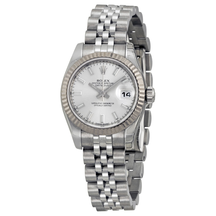 Preowned Rolex LadyDatejust Silver Dial Ladies Watch 179174SSJ