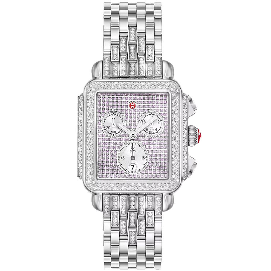 Michele Limited Edition Deco Diamond Pink Dial Ladies Watch MWW06A000803 5050$