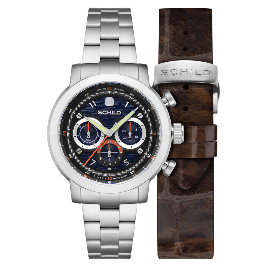 Schild Heinrich GMT Quartz Blue Dial Mens Watch SC-1005-22 399$