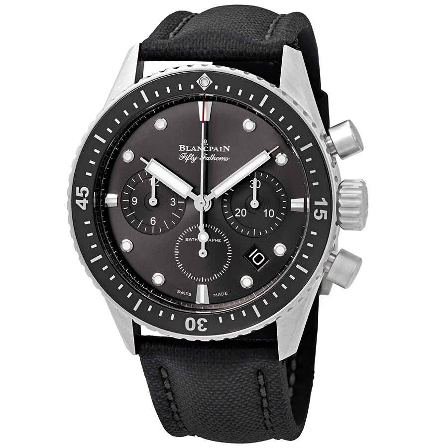 Blancpain Fifty Fathoms Bathyscaphe Meteor Grey Dial Chonograph Automatic Mens Watch 5200-1110-B52A