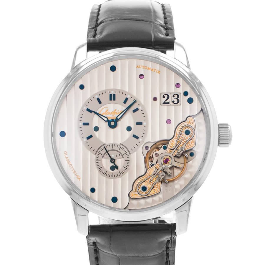 Pre-owned Glashutte Original Panomaticinverse Silver Galvanised Rhodium Dial Mens Watch 1-91-02-02-02-30 9659$