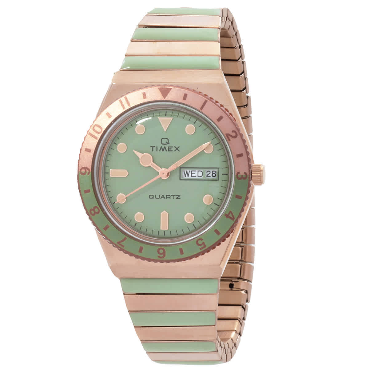 Timex Q Timex Malibu Quartz Green Dial Ladies Watch TW2V38700VQ | eBay