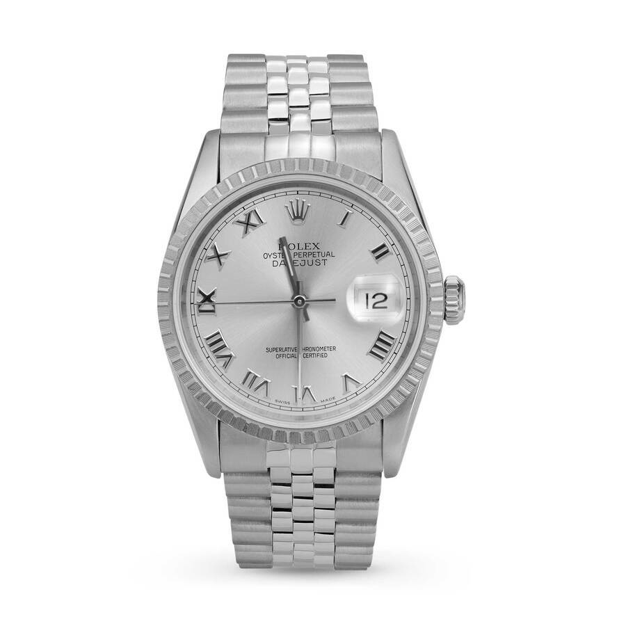 Preowned Rolex Datejust Automatic Silver Dial Unisex Watch 16220 SRJ
