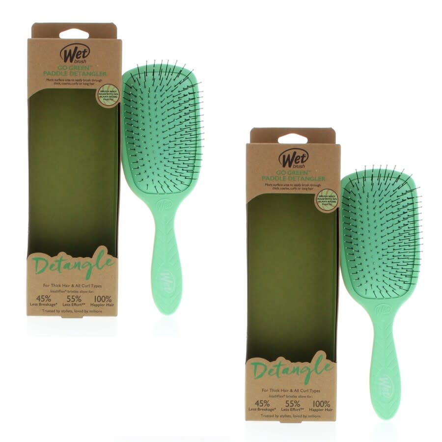 Wet Brush Go Green Paddle Detangler Green Hair Care 810390038145 20$