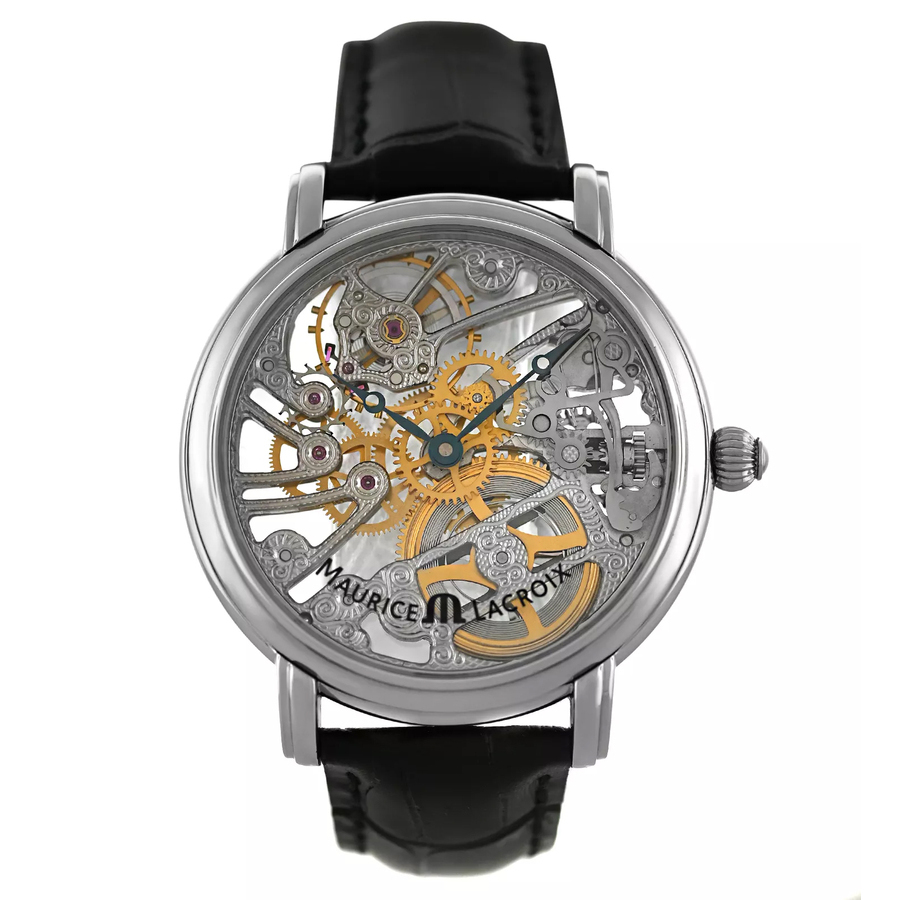 Pre-owned Maurice Lacroix Masterpiece Hand Wind Silver Dial Mens Watch MP7048 3068$