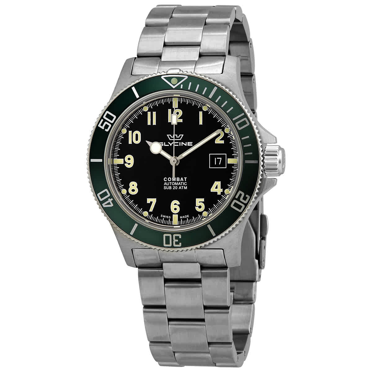 Glycine Combat Sub Automatic Black Dial Mens Watch GL0253 419$