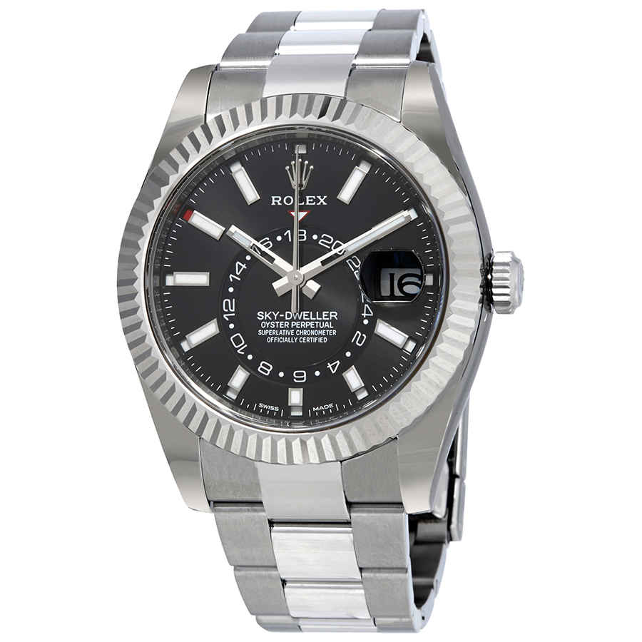 Rolex SkyDweller Black Dial Automatic Mens Oyster Watch 326934BKSO