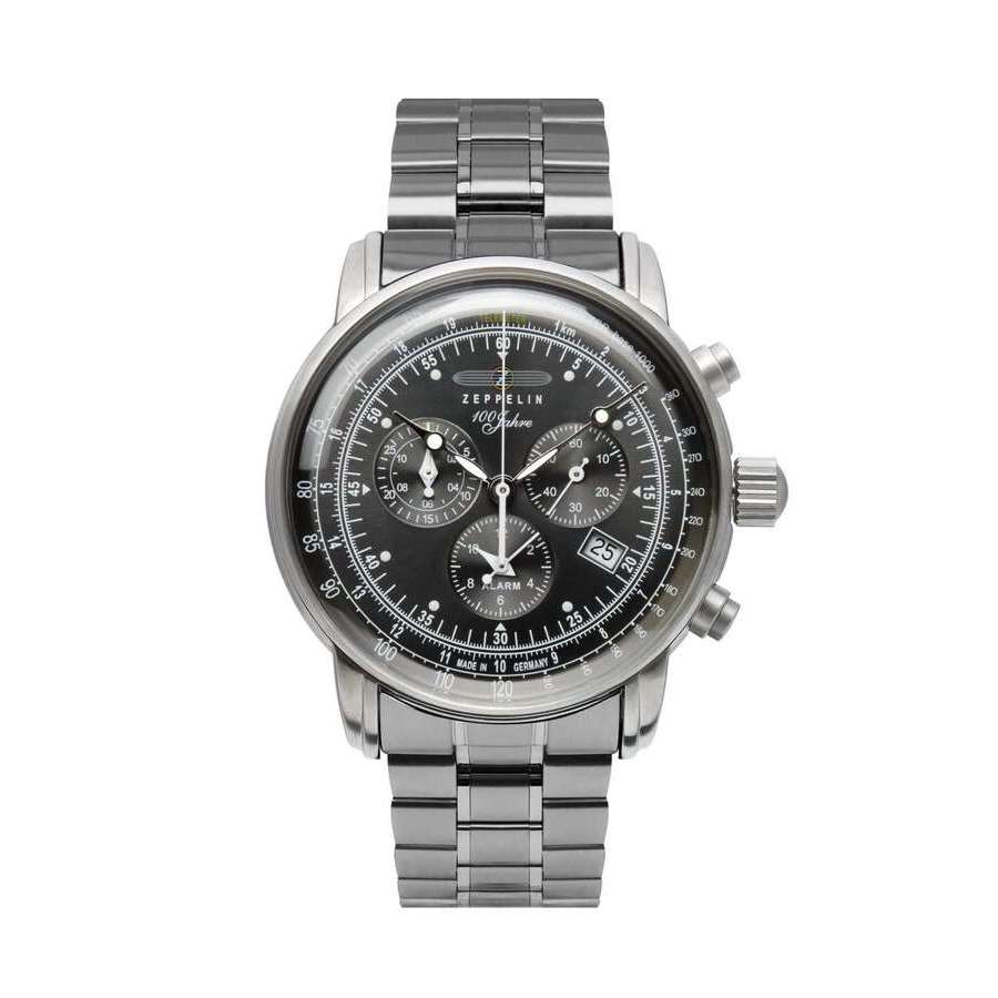 Zeppelin 100 Jahre Chronograph Black Dial Mens Watch 7680MB2