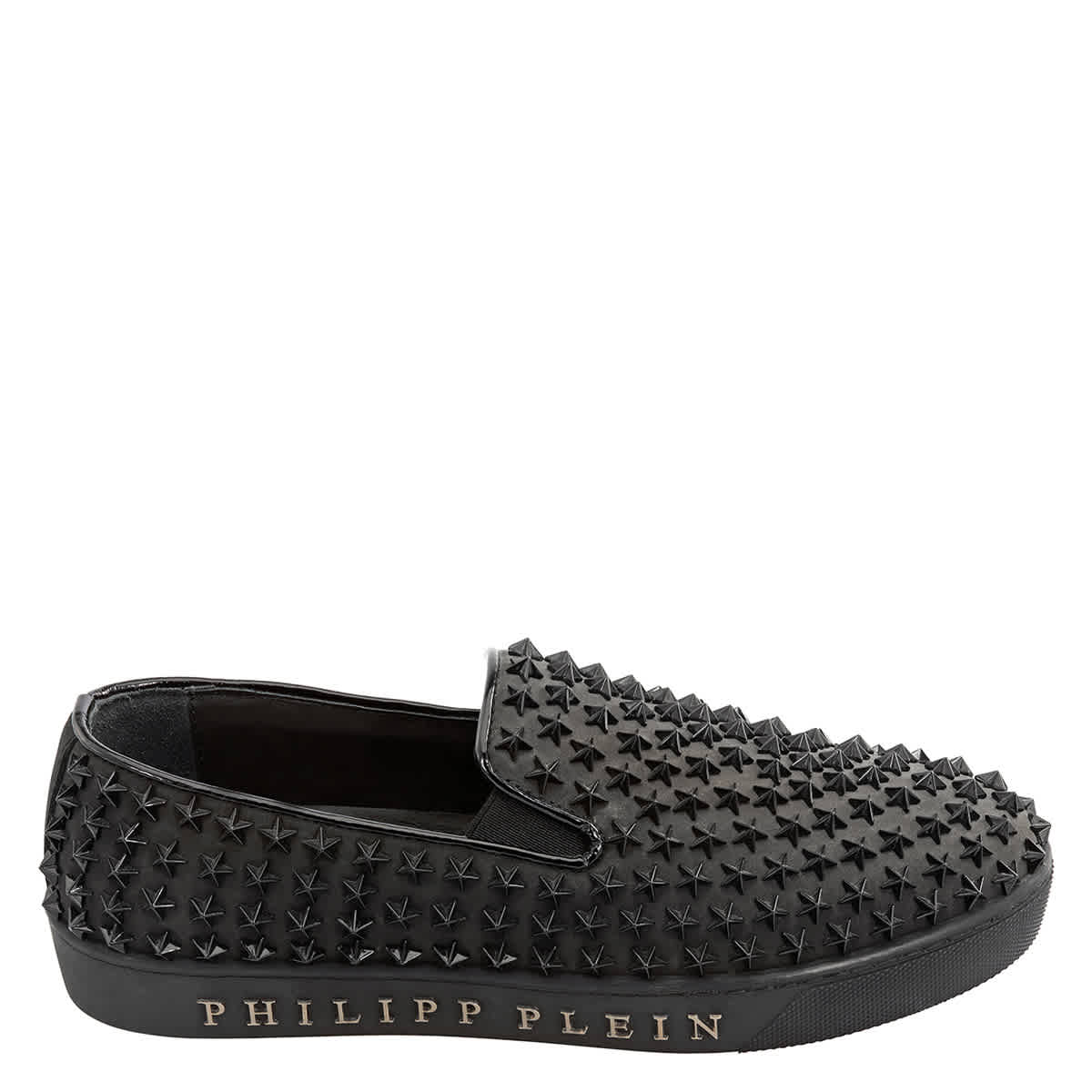 Philipp Plein Black Star Studs Slip on Shoes