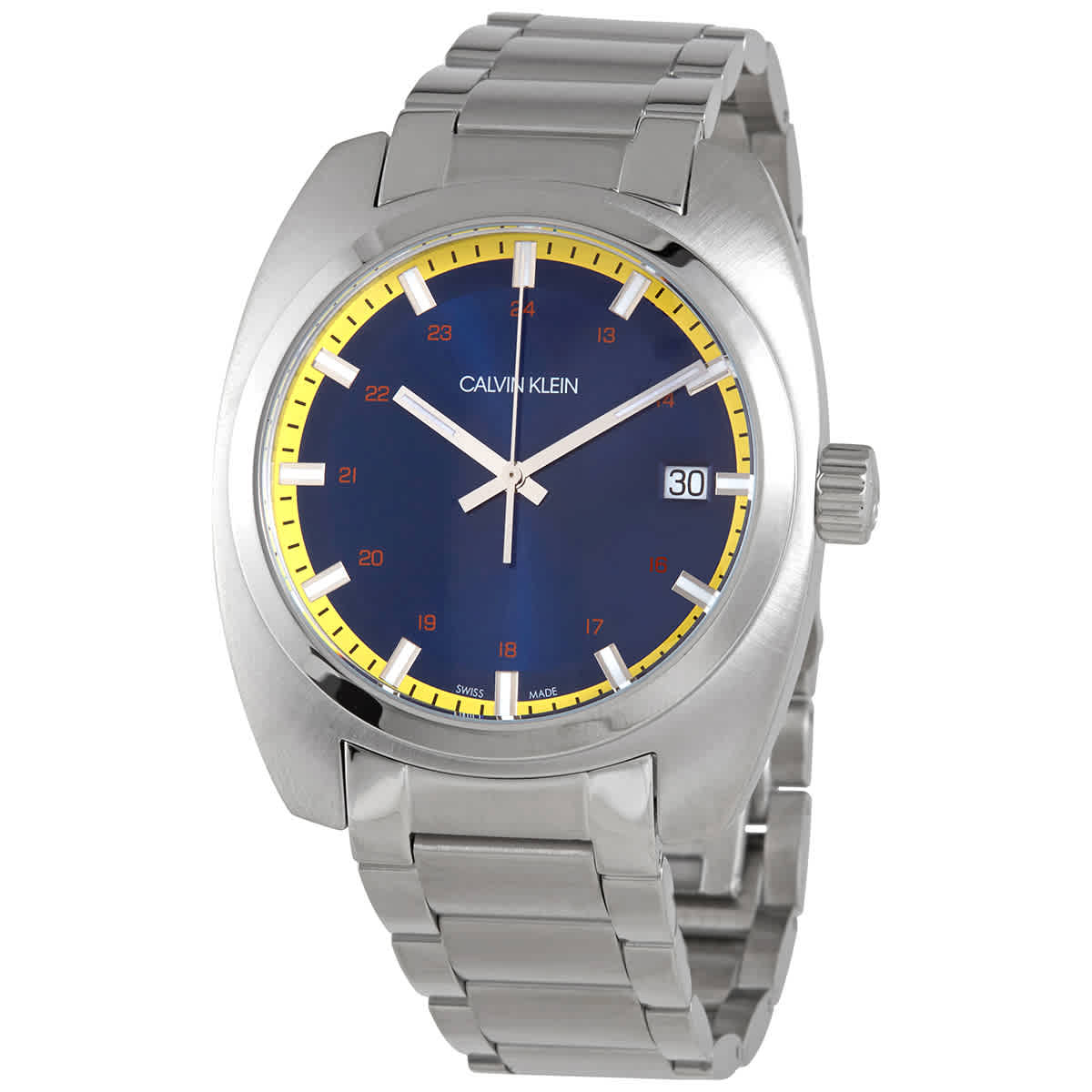 calvin klein blue dial watch