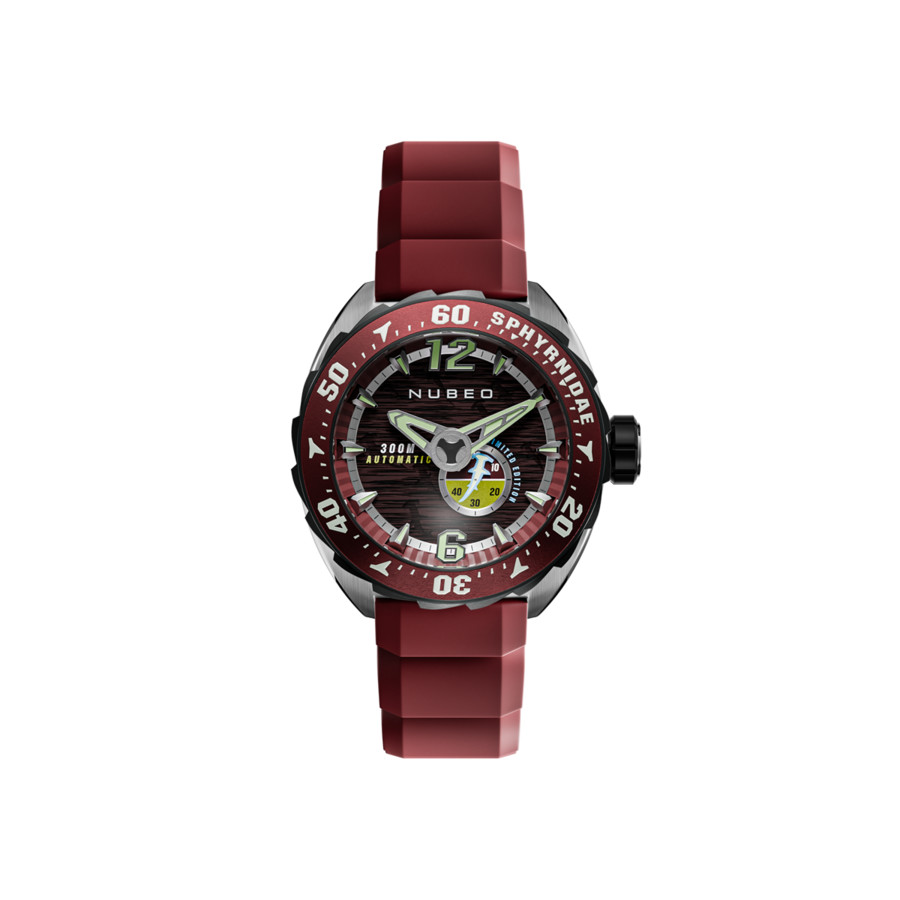 Nubeo Sphyrnidae Red Dial Mens Watch NB-6092-01