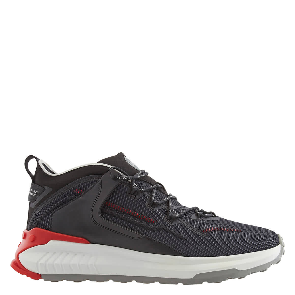 Leather and technical fabric cheap sneakers