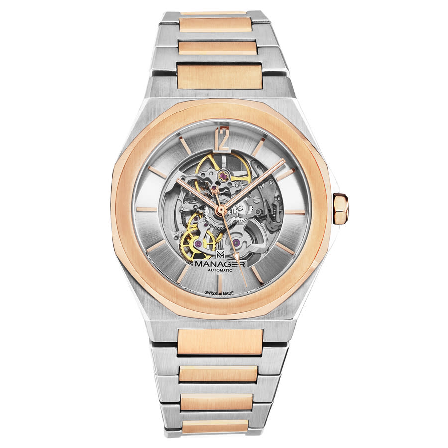Manager Open mind Automatic Silver Dial Mens Watch MAN-RO-05-BM