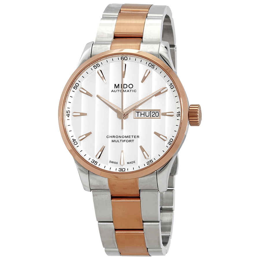 Mido Multifort Automatic White Dial Two-tone Mens Watch M0384312203100 599$