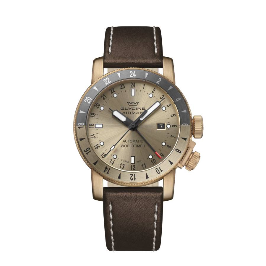 Glycine Automatic Mens Desert Sand Dial Watch GL0551 845$