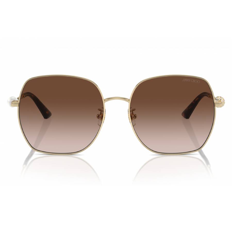 Jimmy Choo Woman Sunglass JC4008HD -  Frame color: Pale Gold, Lens color: Gradient Brown