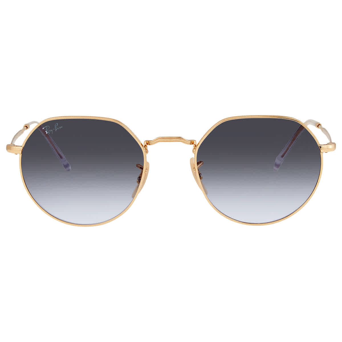 Ray-Ban Unisex Sunglass Jack - Frame color: Arista Gold, Lens color: Blue/Grey