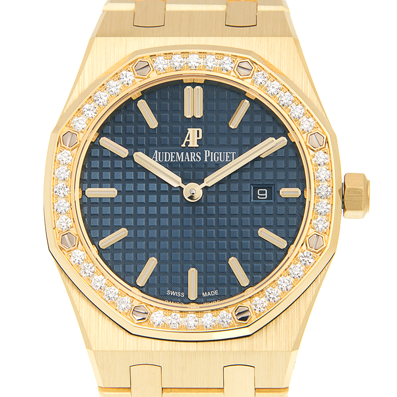 Audemars Piguet Royal Oak Blue Dial Ladies 18 Carat Yellow Gold Watch 67651BAZZ1261BA02 85965$