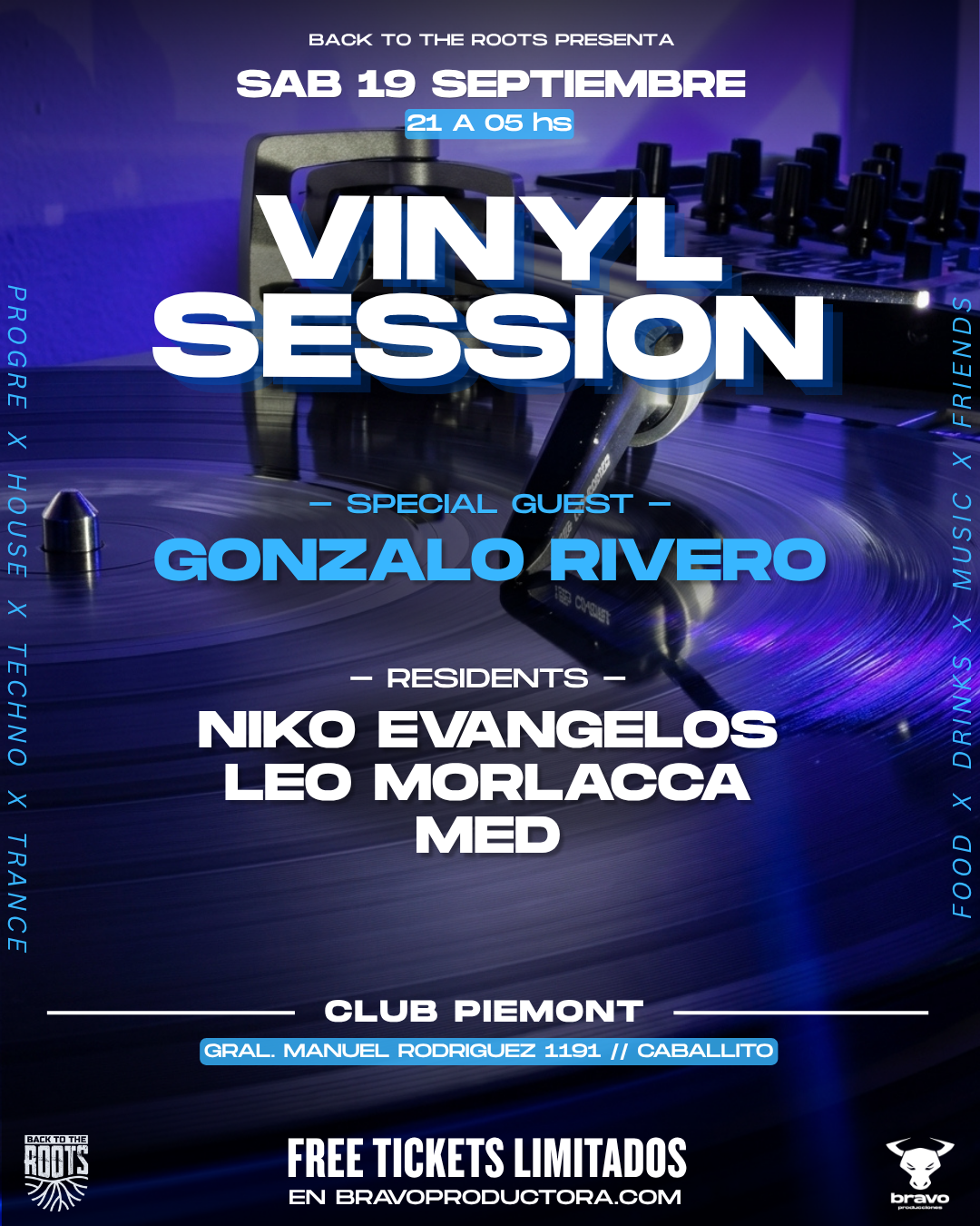 VINYL SESSION con Gonzalo Rivero @ Club Piemont - 19 Sept
