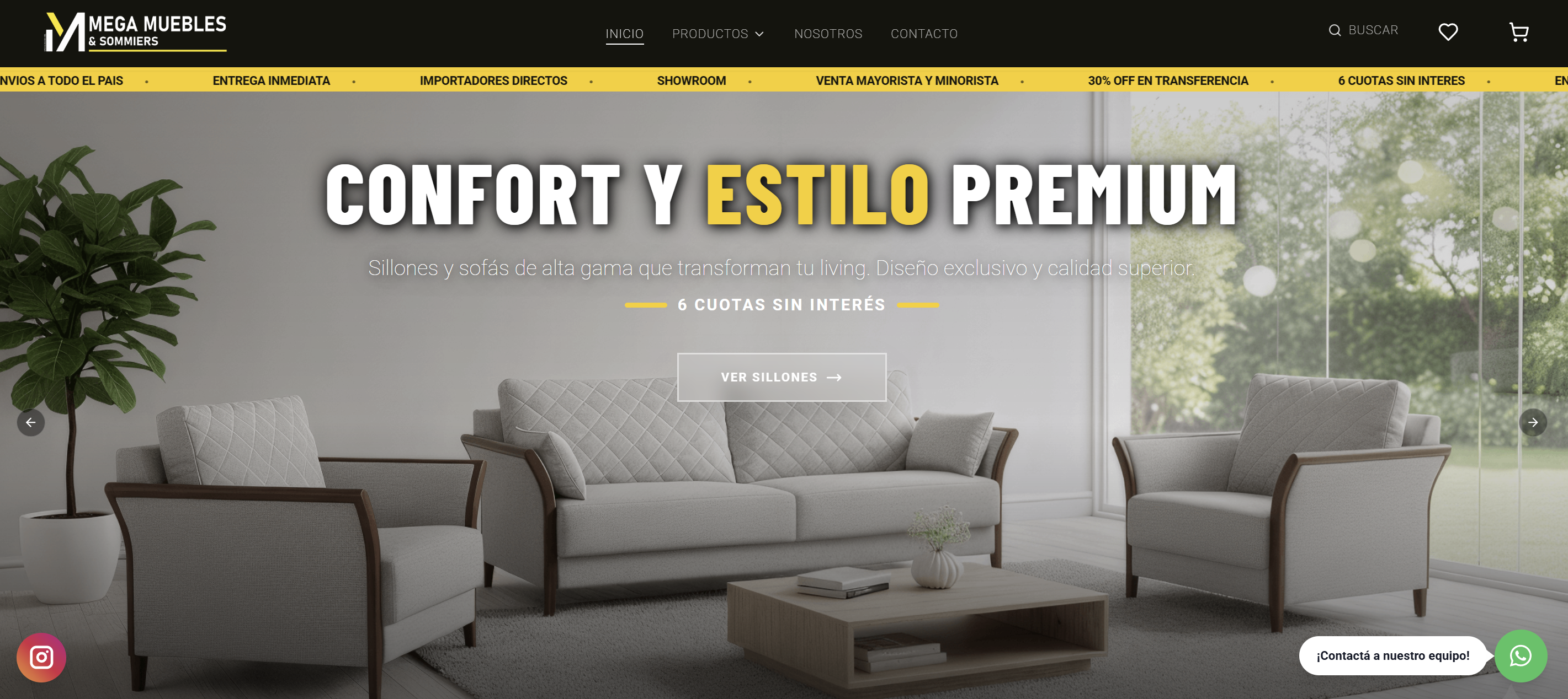 Captura del proyecto MegaMuebles