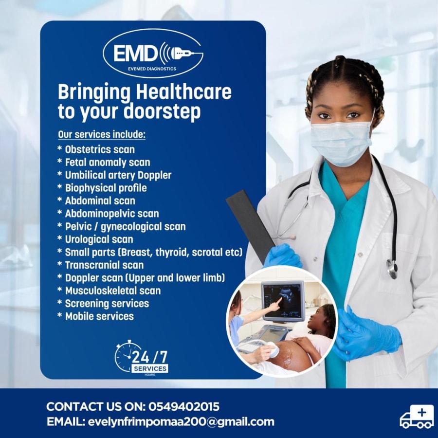 Evemed Diagnostics list of ultrasound services