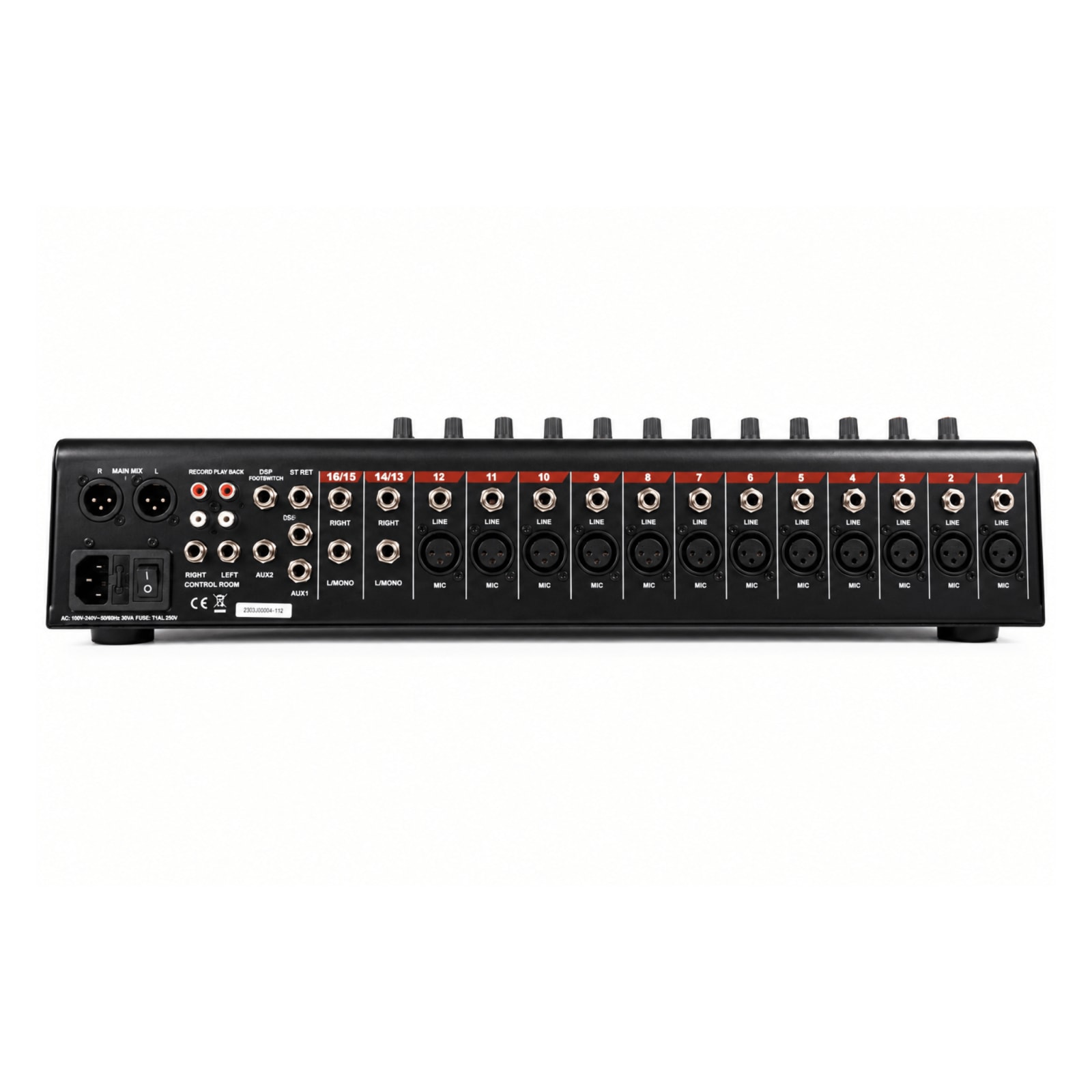 Agera Acoustics CCR-162BT 16-Channel Analog Mixing Console image 3