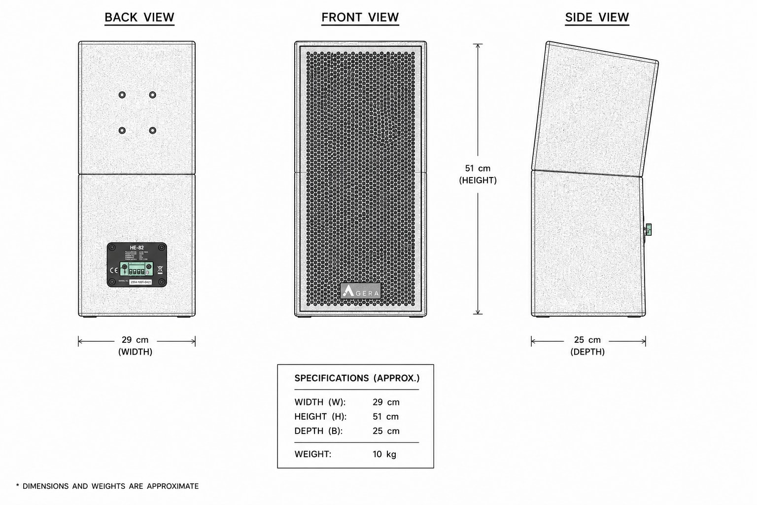 Agera Acoustics HE-82 Dual 8-inch Passive Installation Speaker image 3